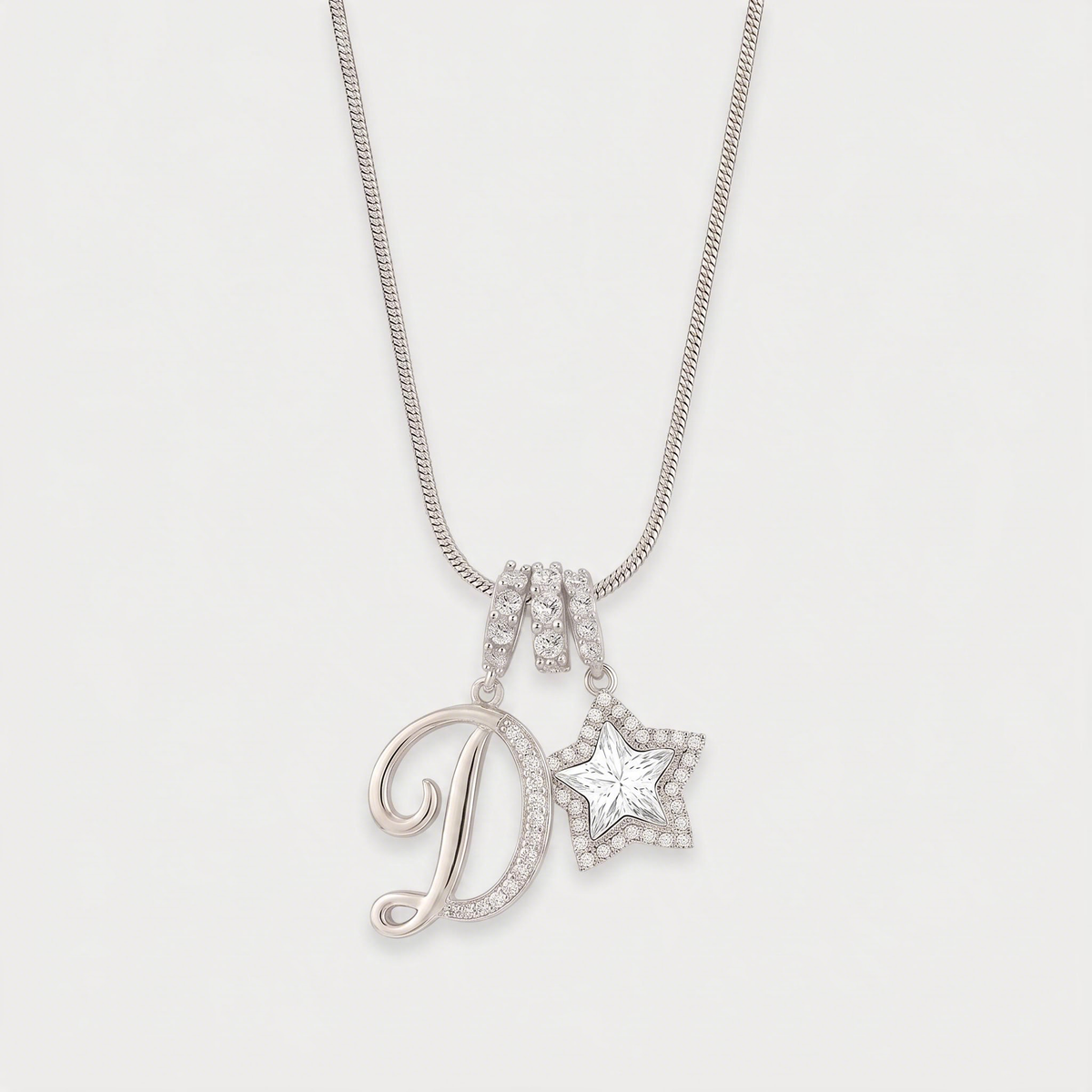 Letter D · silver