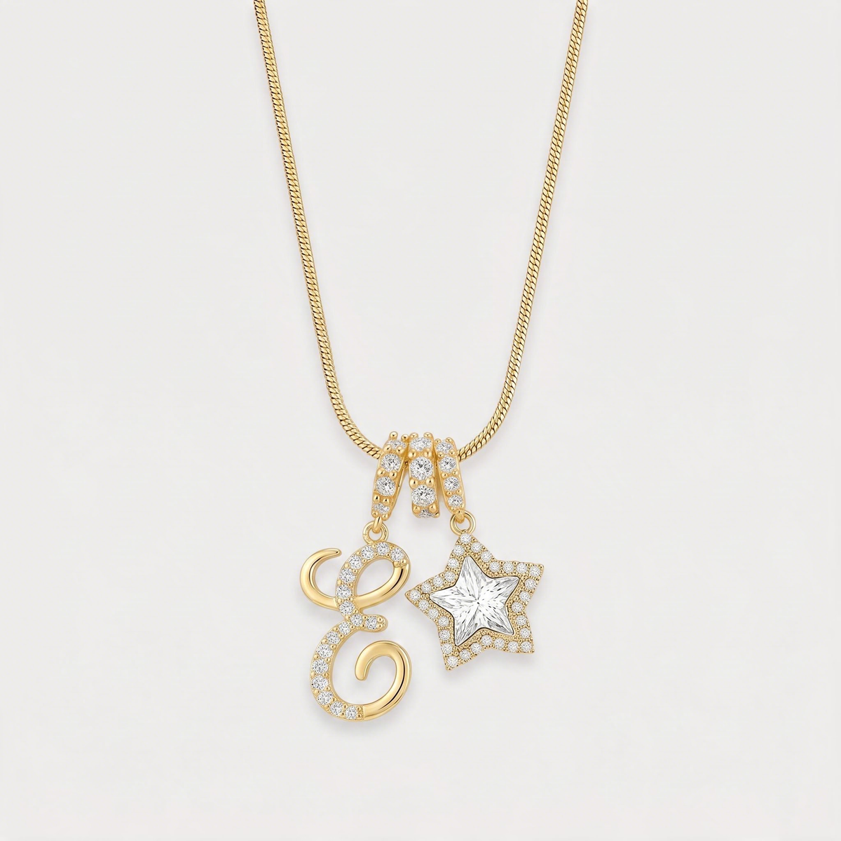 Letter E · gold