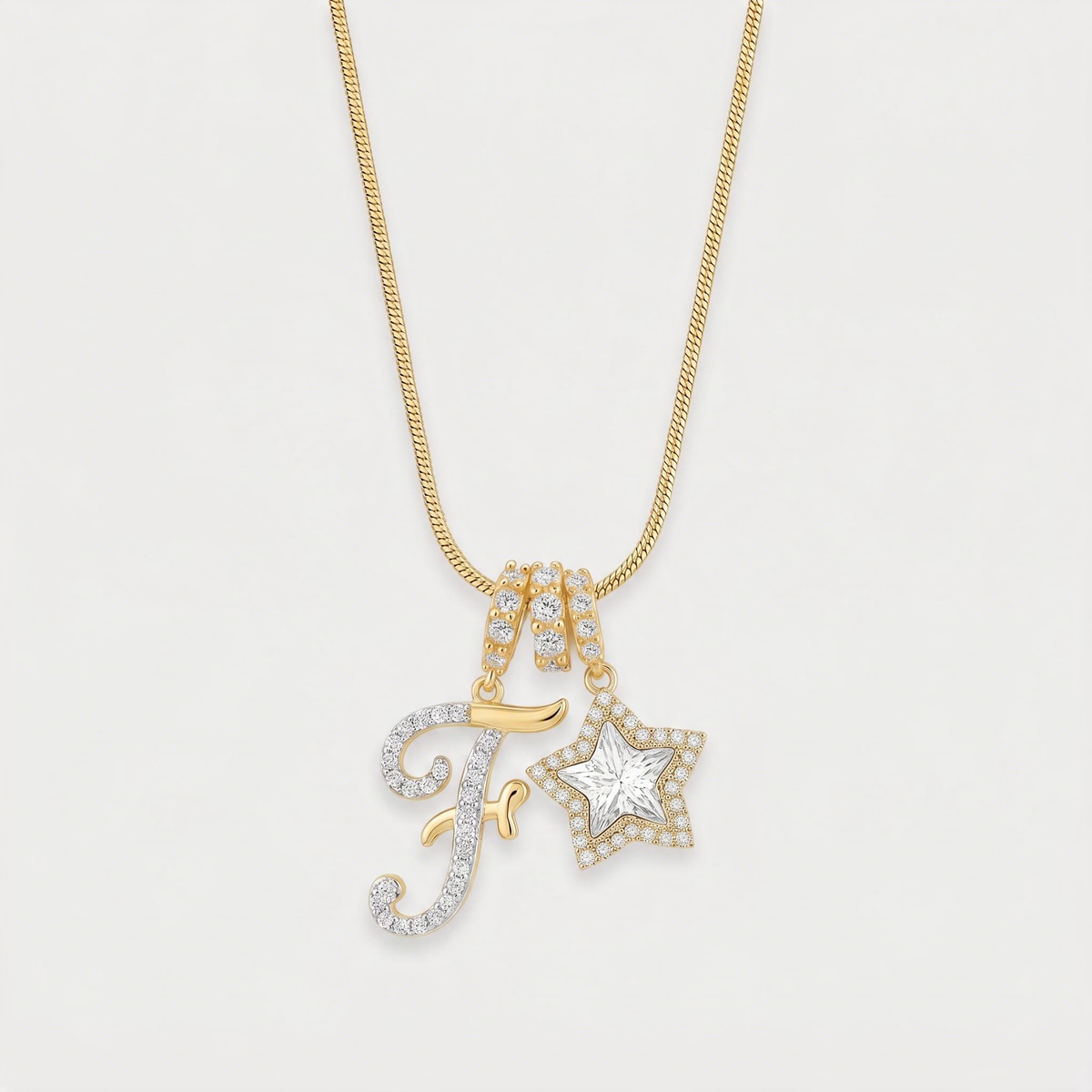Letter F · gold