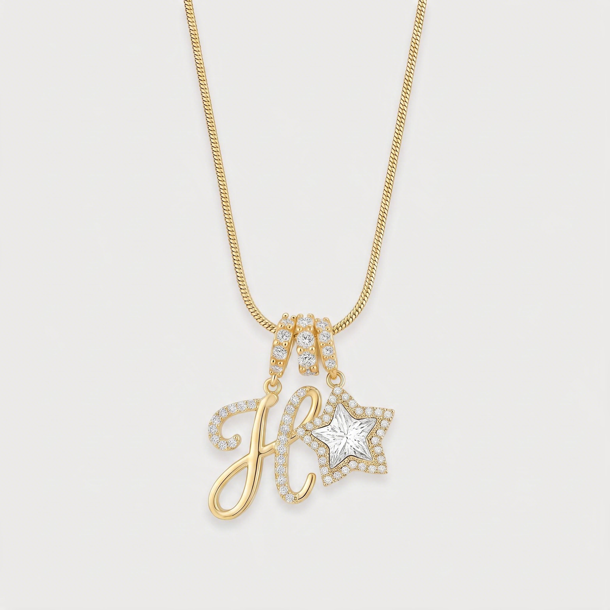 Letter H · gold