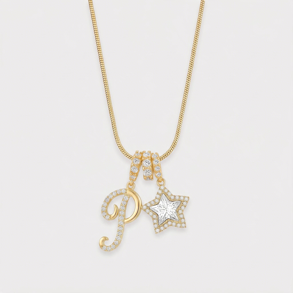 Letter P · gold