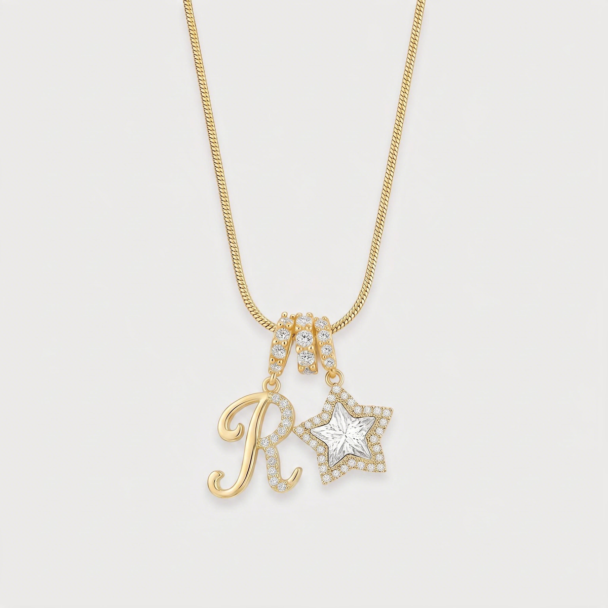 Letter R · gold