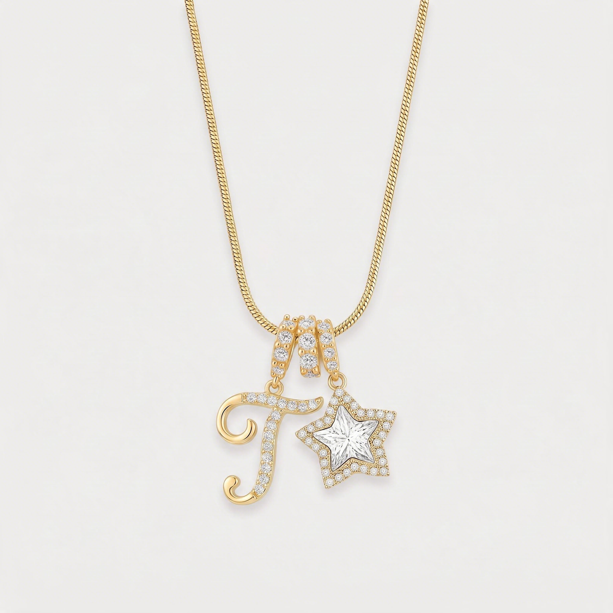Letter T · gold