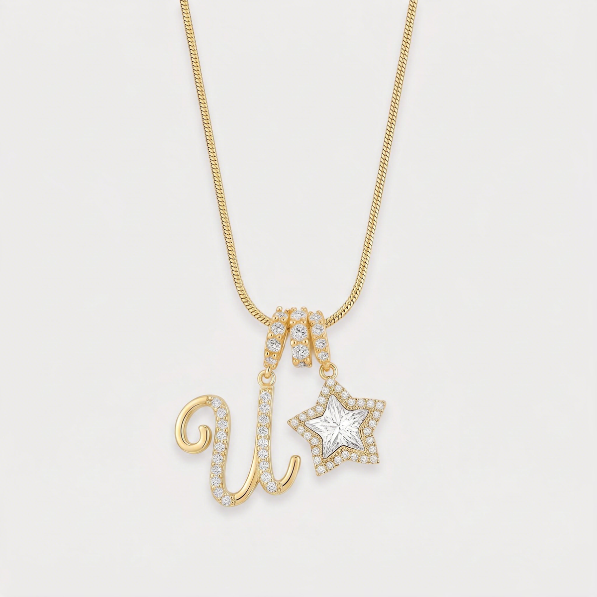 Letter U · gold