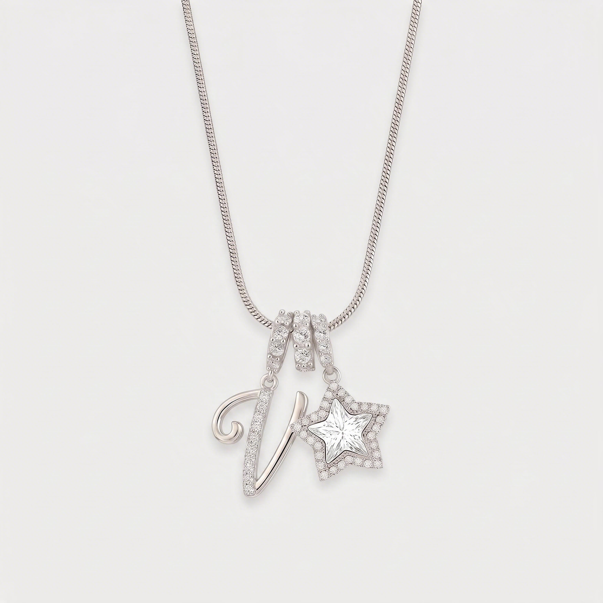 Letter V · silver