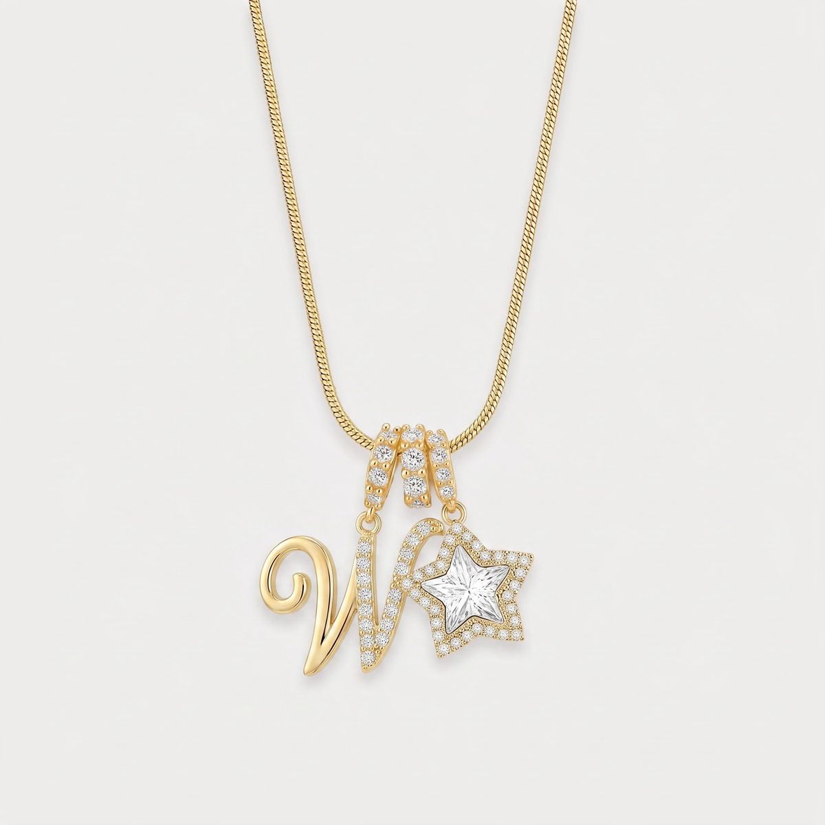 Letter W · gold
