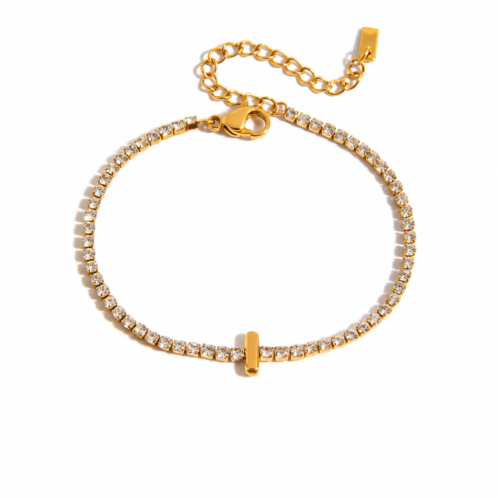 Initial Tennis Bracelet - I