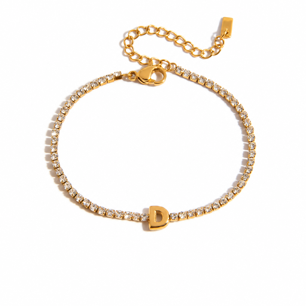Initial Tennis Bracelet - D