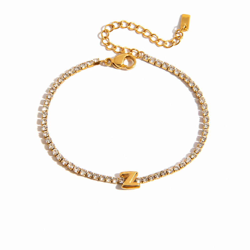Initial Tennis Bracelet - Z