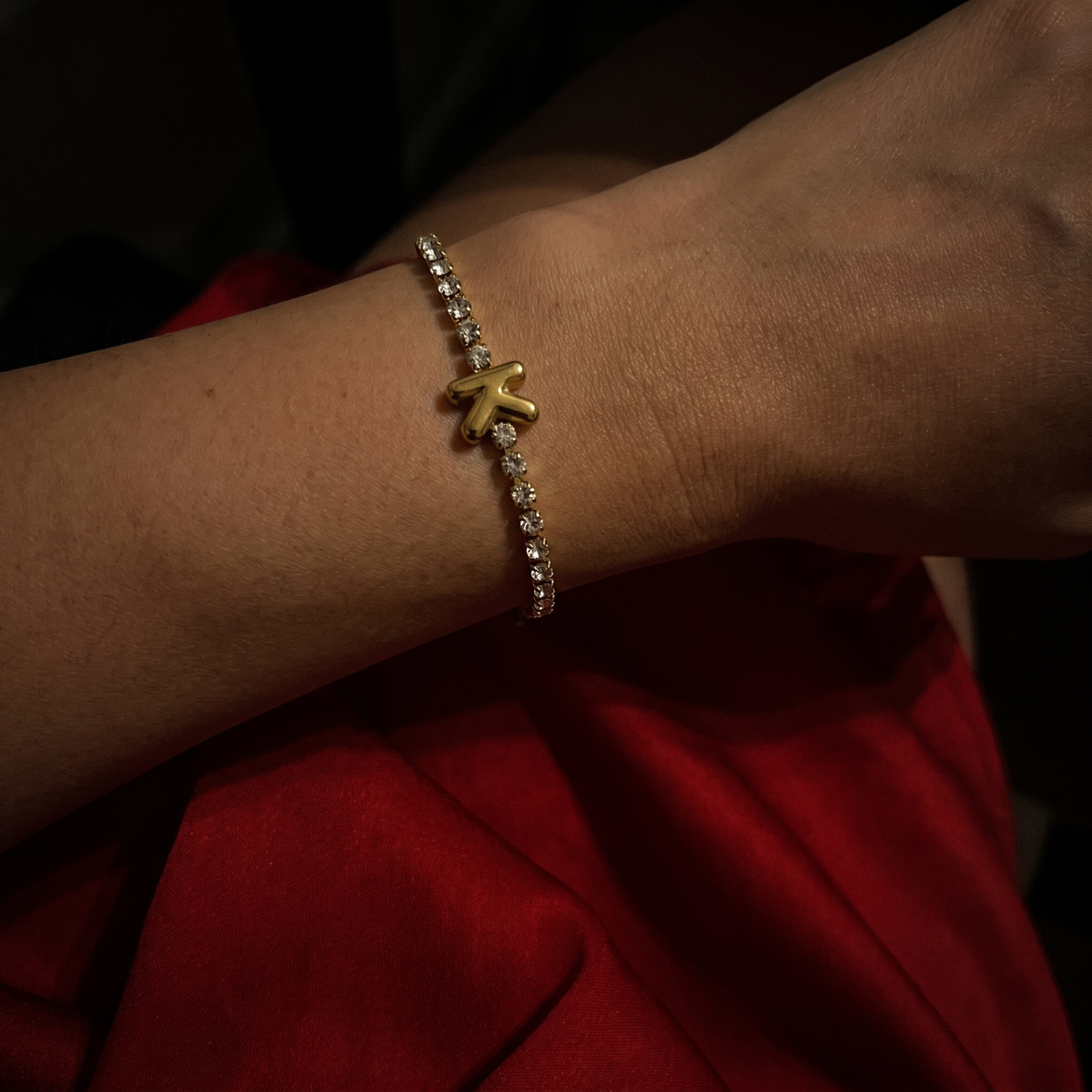 Initial Tennis Bracelet