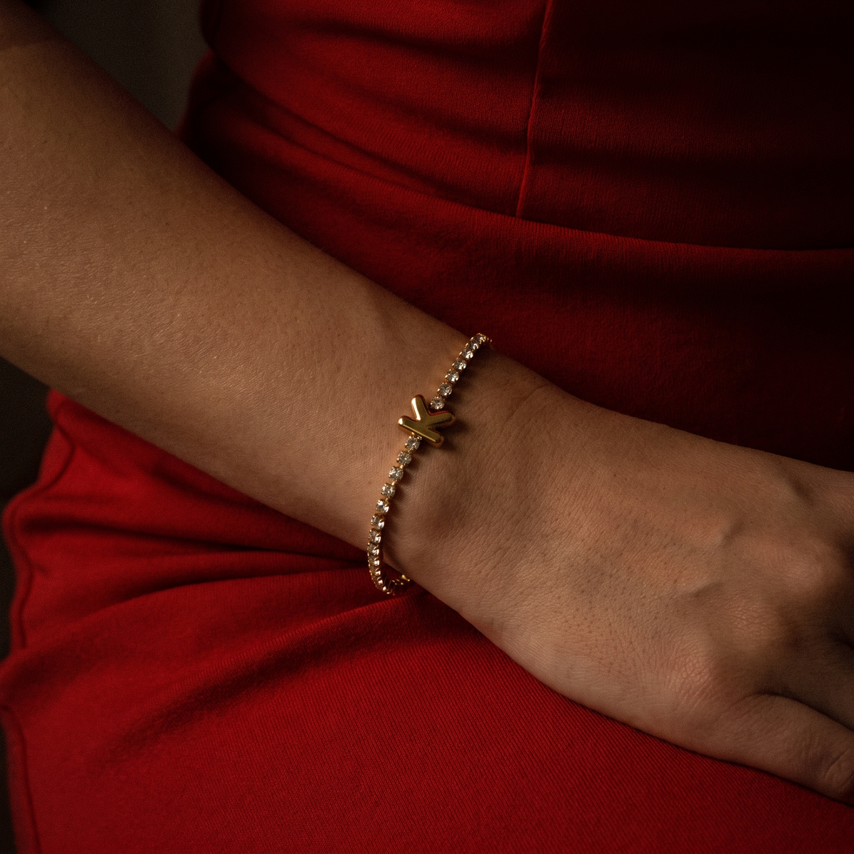 Initial Tennis Bracelet