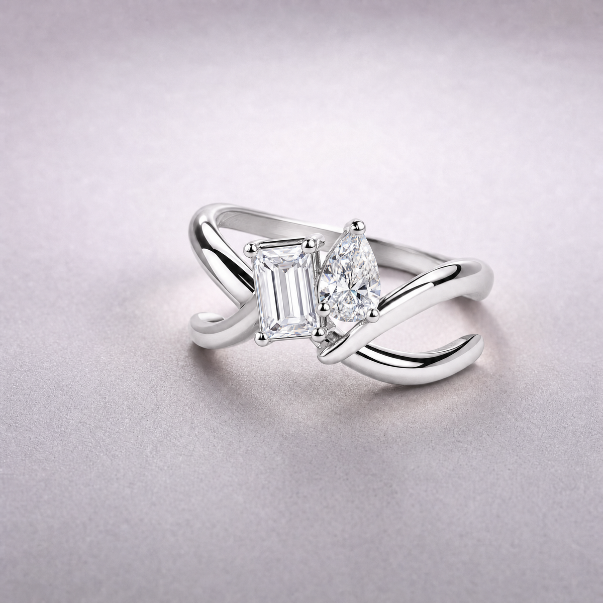 Silver friendship infinity ring