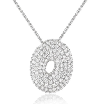 Bubble Initial Diamond Necklace