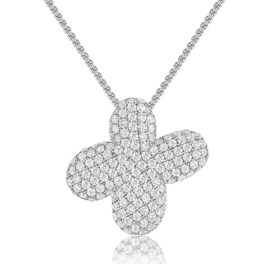 Bubble Initial Diamond Necklace