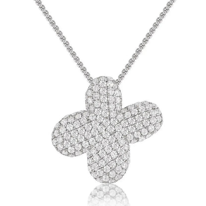 Bubble Initial Diamond Necklace
