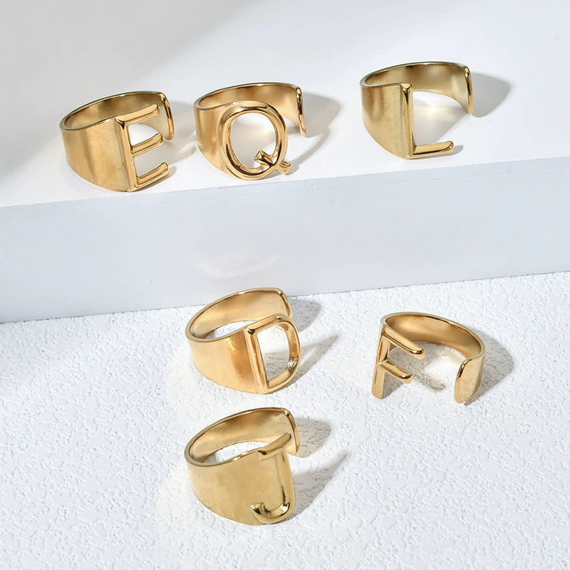 Letter Stack Ring