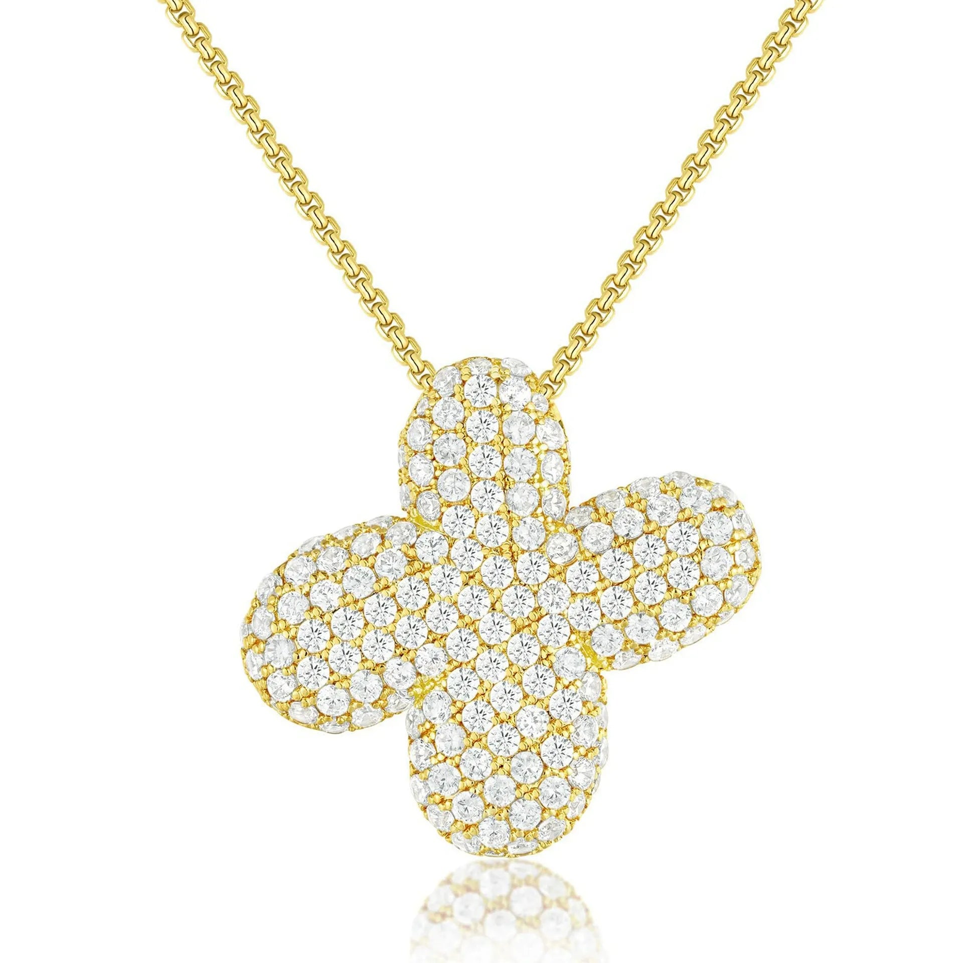 Bubble Initial Diamond Necklace