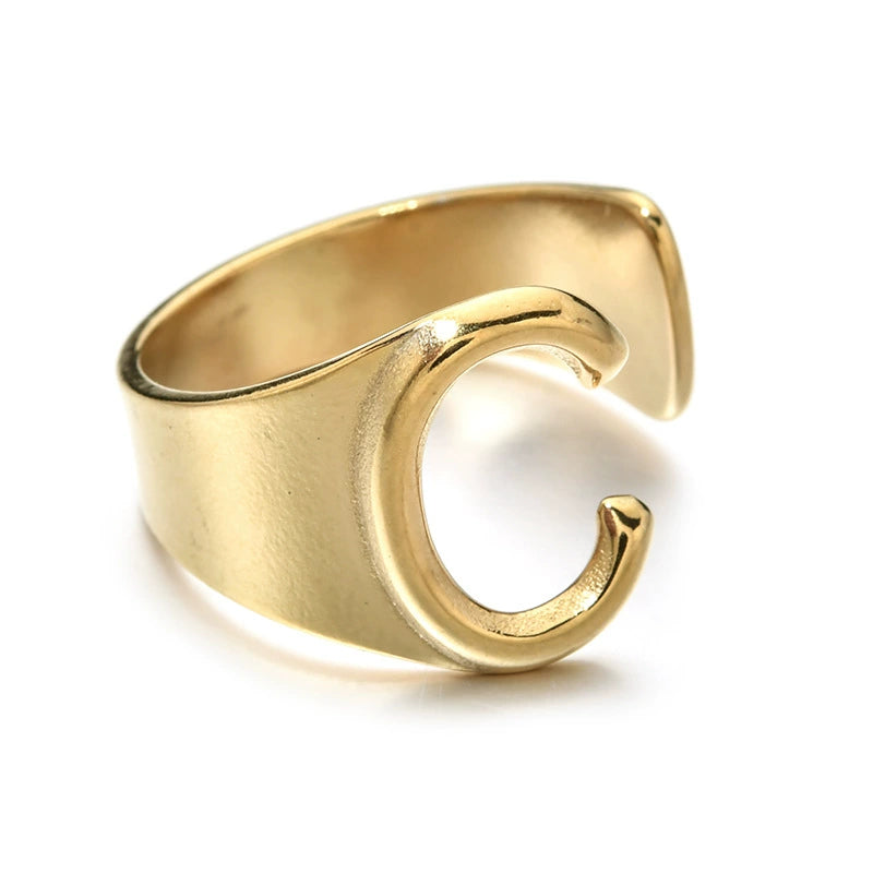 Letter Stack Ring