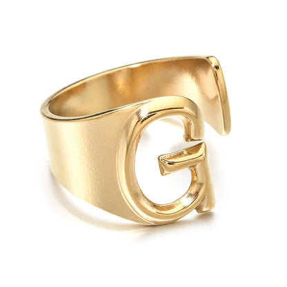 Letter Stack Ring