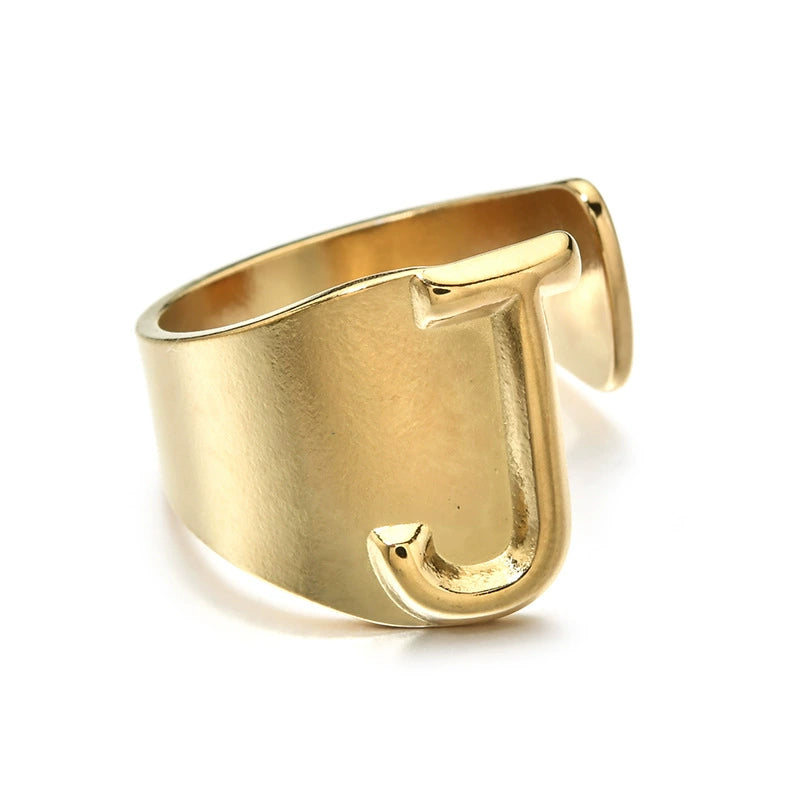 Letter Stack Ring