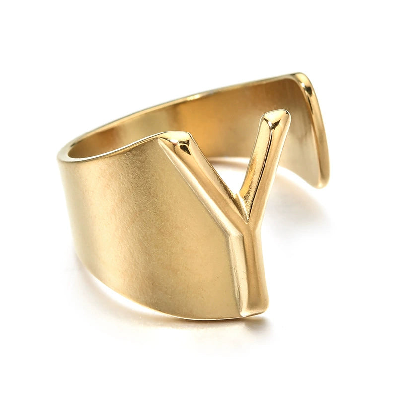 Letter Stack Ring