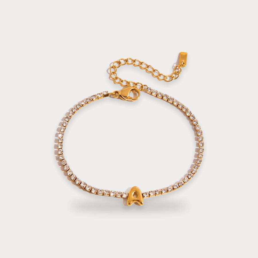 Initial Tennis Bracelet