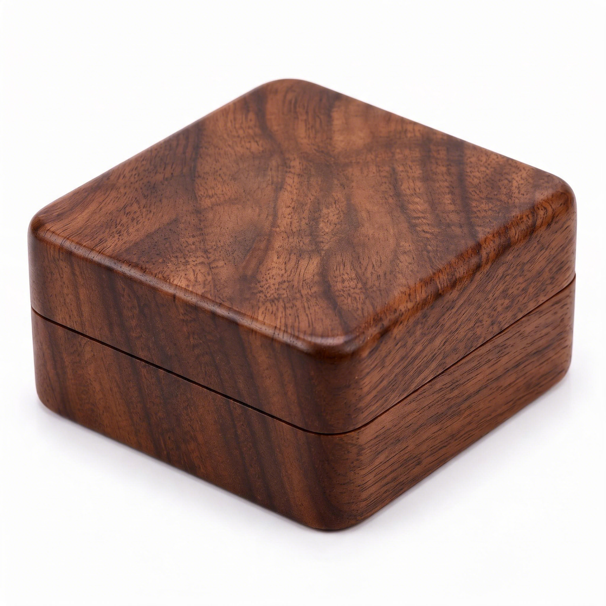 Keepsake box, closed, three-quarter view