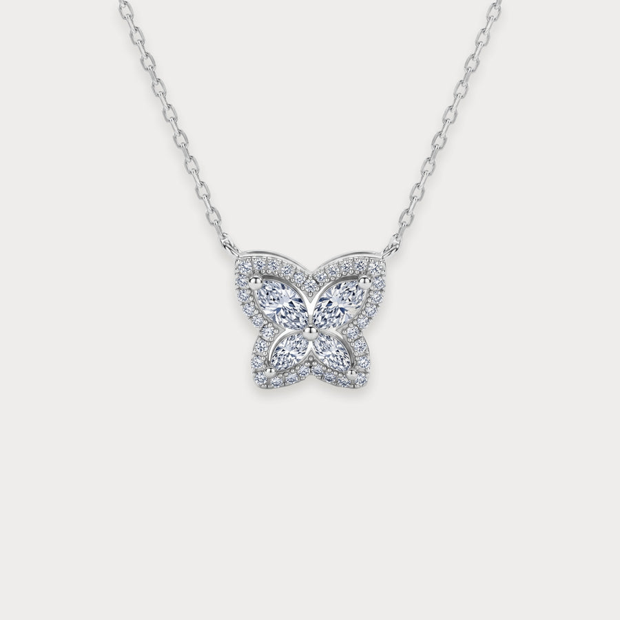 Lab Diamond Butterfly Necklace
