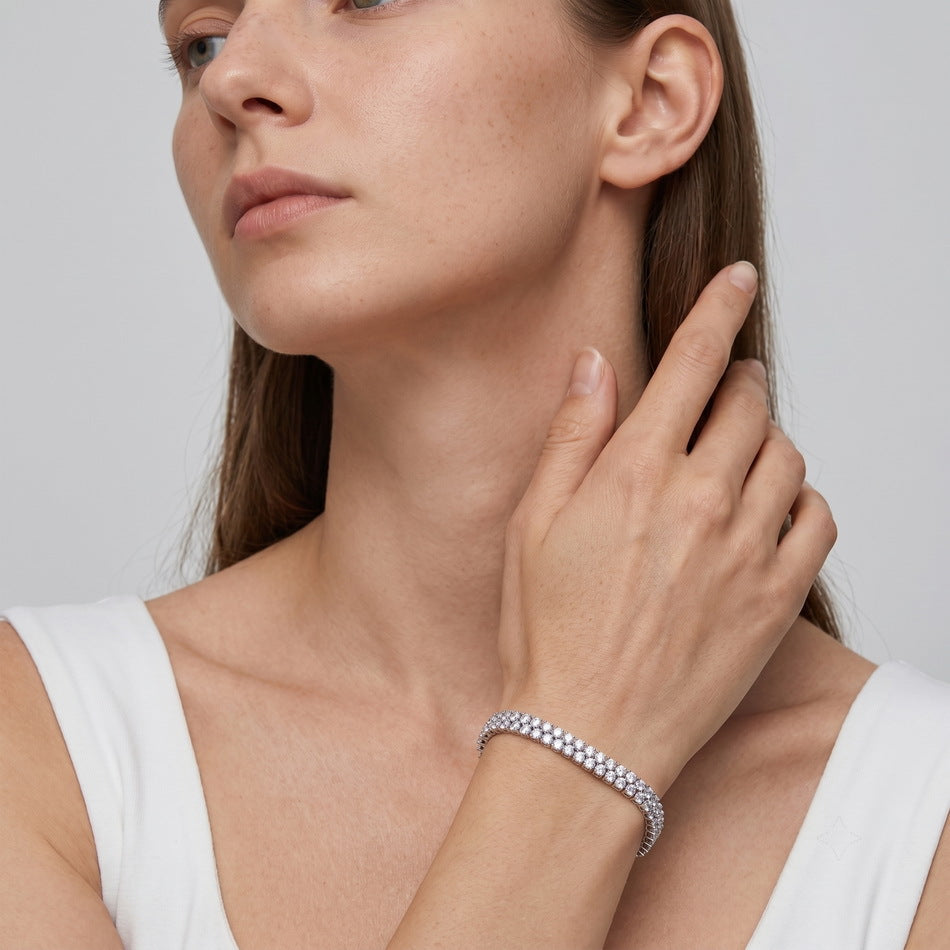 Worn on the wrist, close up
