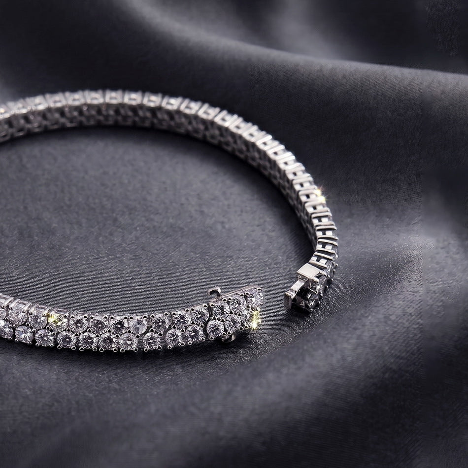 On dark satin with the clasp open