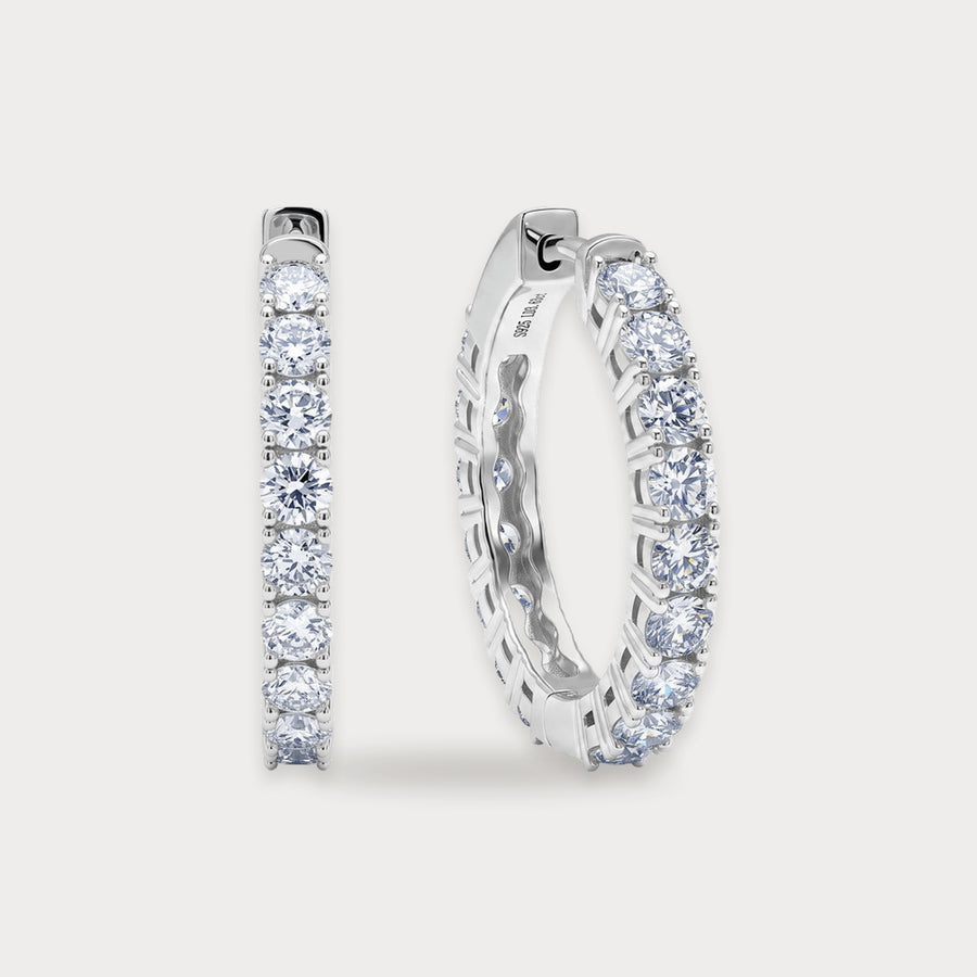 Lab Diamond Eternity Hoops