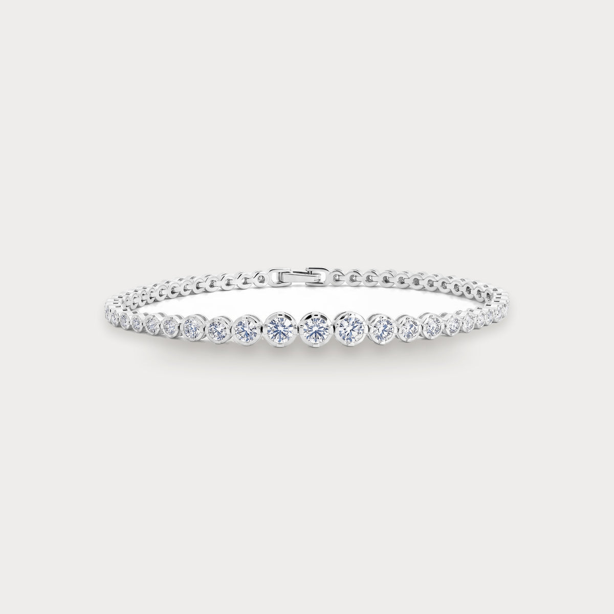 Lab Diamond Gradient Tennis Bracelet in sterling silver