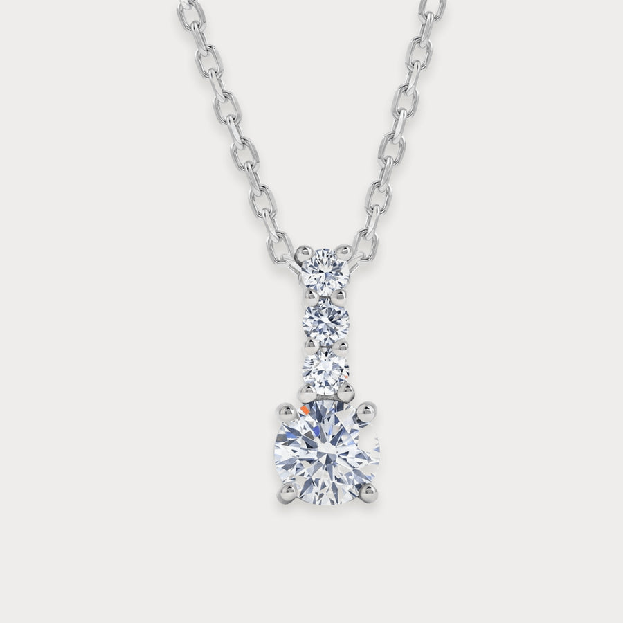Lab Diamond Graduated Drop Pendant