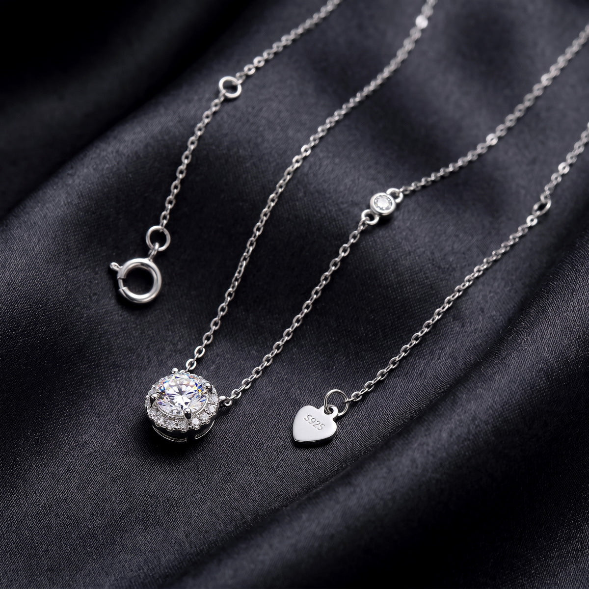 The full chain on dark satin