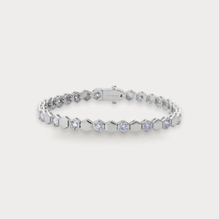 Lab Diamond Honeycomb Tennis Bracelet