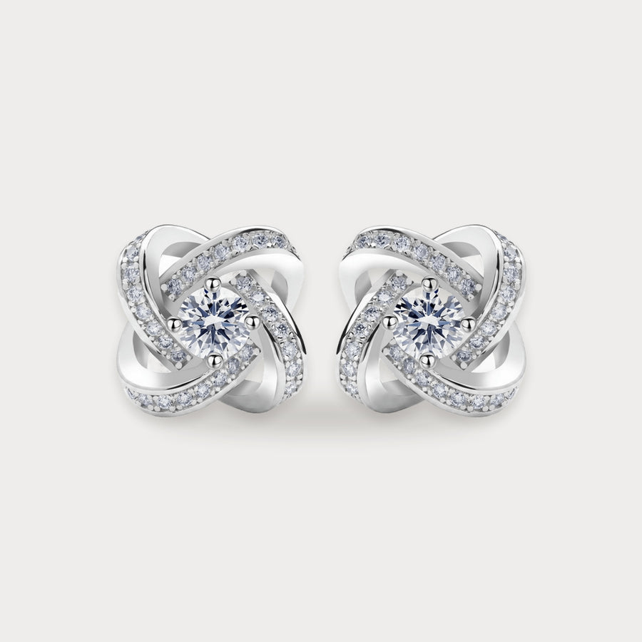 Lab Diamond Love Knot Studs