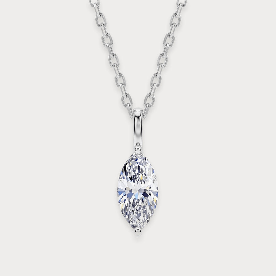 Lab Diamond Marquise Pendant Necklace