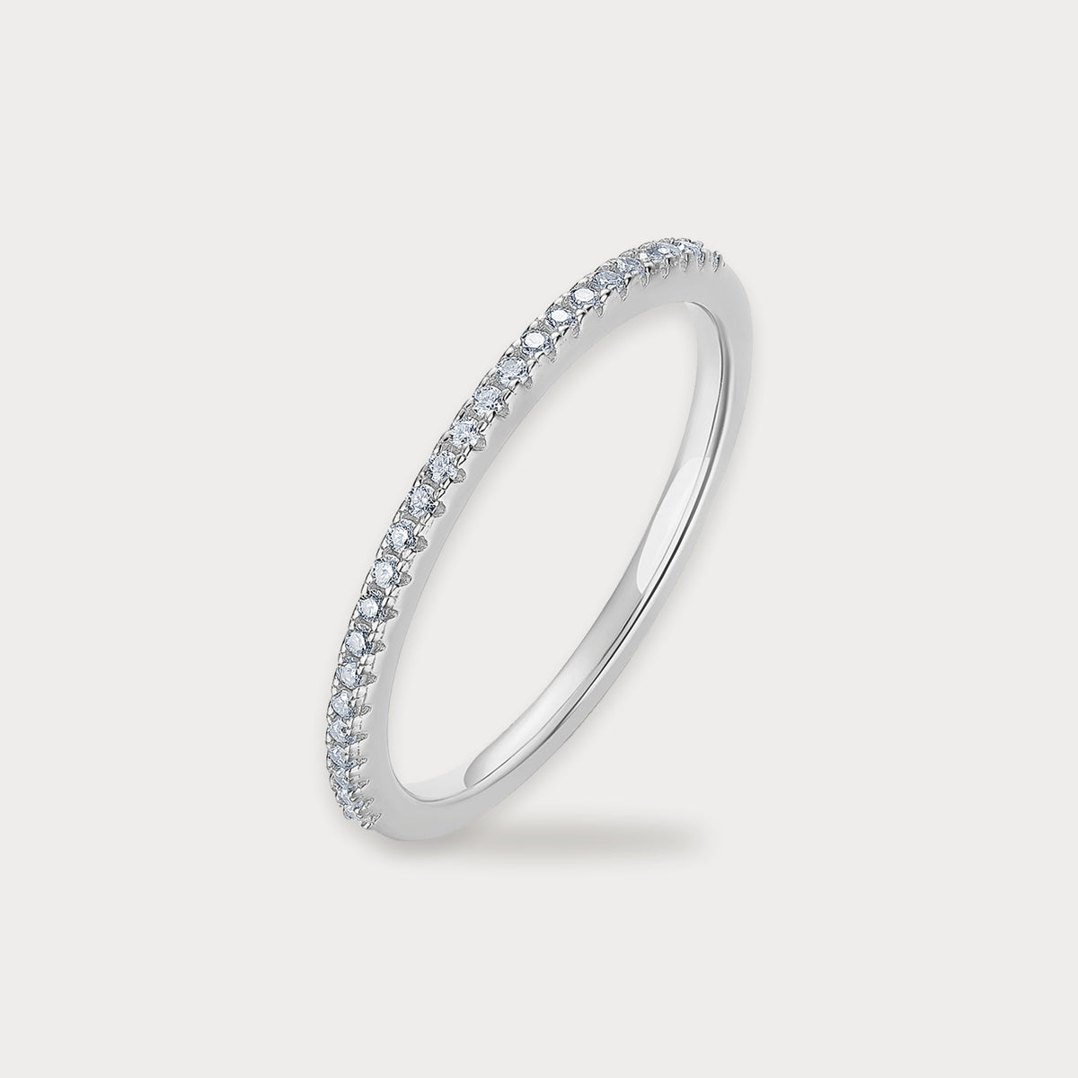 Lab Diamond Micro Pavé Band in sterling silver