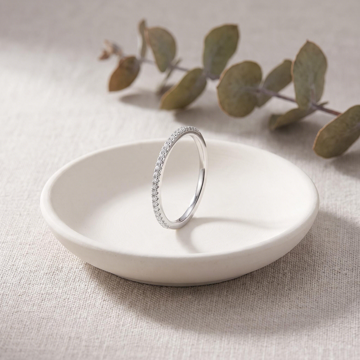 In a ceramic dish
