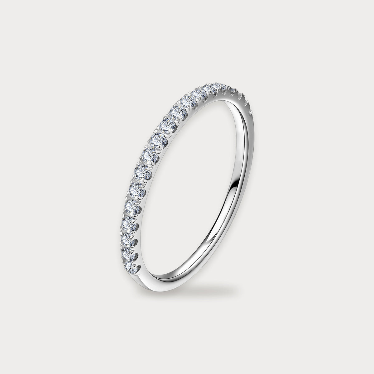Lab Diamond Pavé Half Band in sterling silver