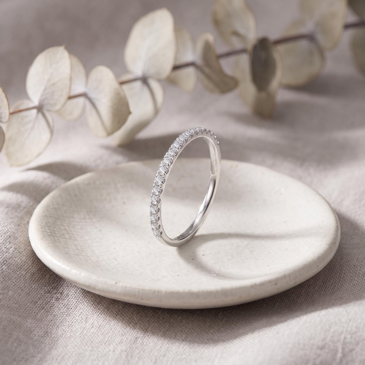 In a ceramic dish