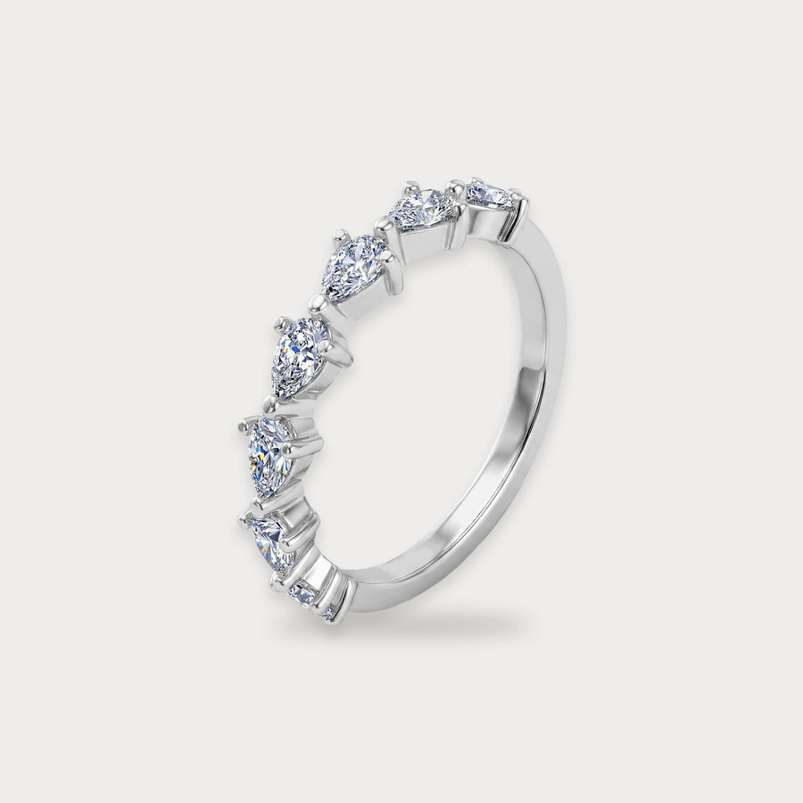 Lab Diamond Pear Scatter Band