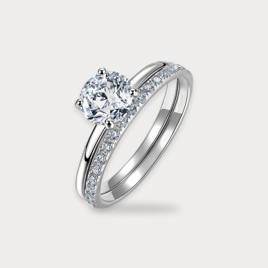 Lab Diamond Round Bridal Set