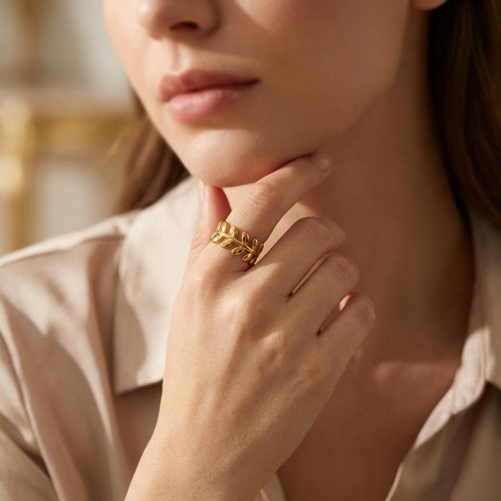 Laurel Leaf Ring lifestyle photo