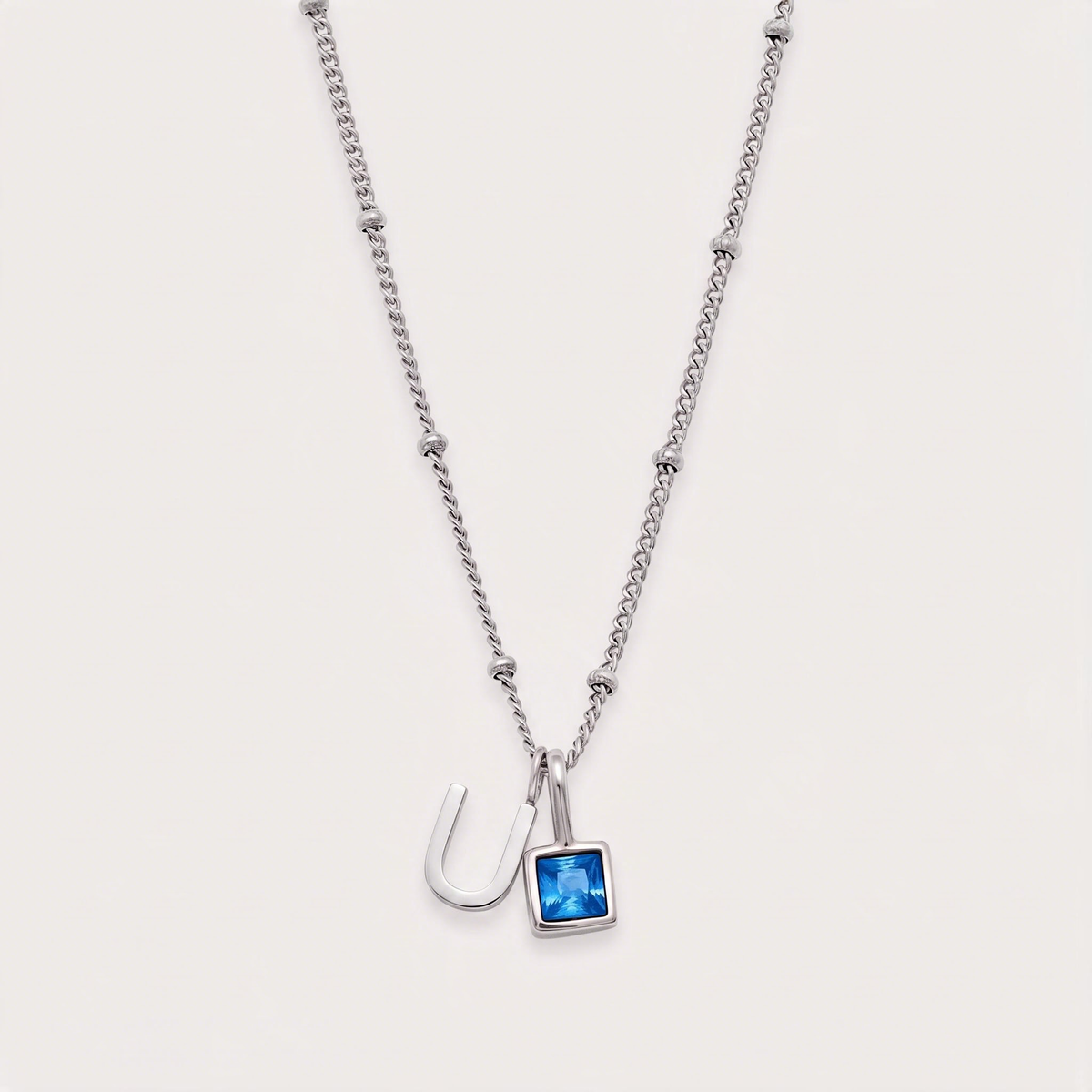 Letter U · silver