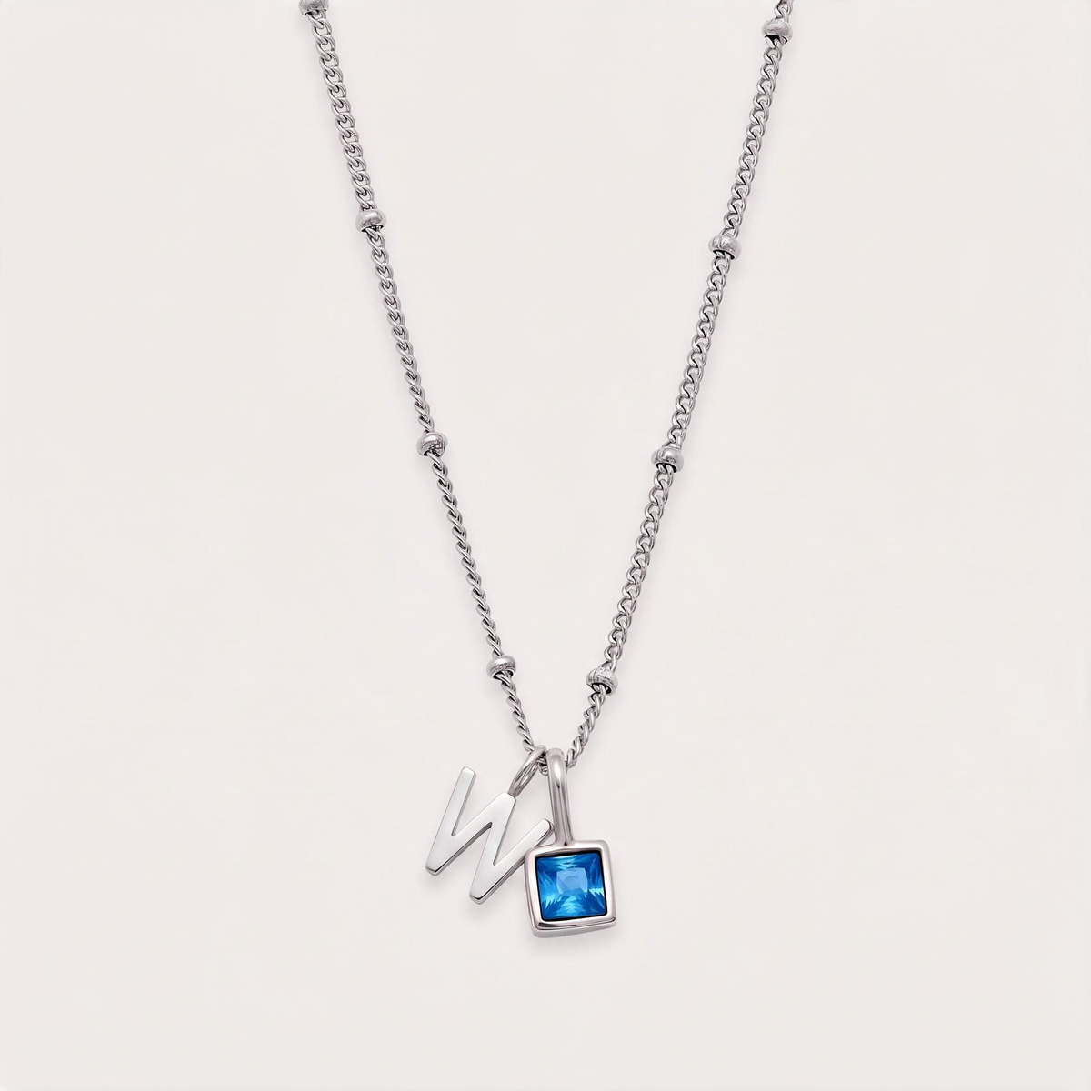 Letter W · silver