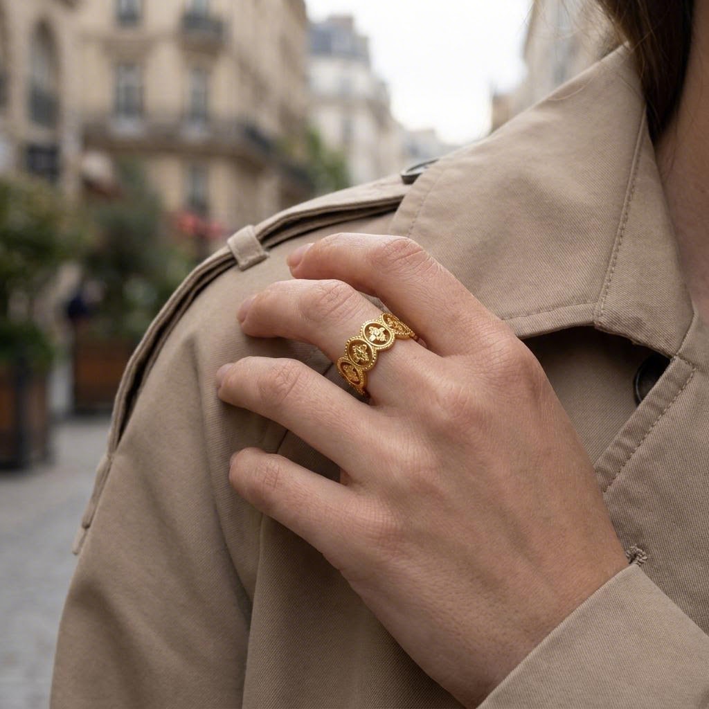 Medallion Chain Ring lifestyle photo