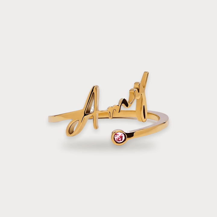 Name Birthstone Ring
