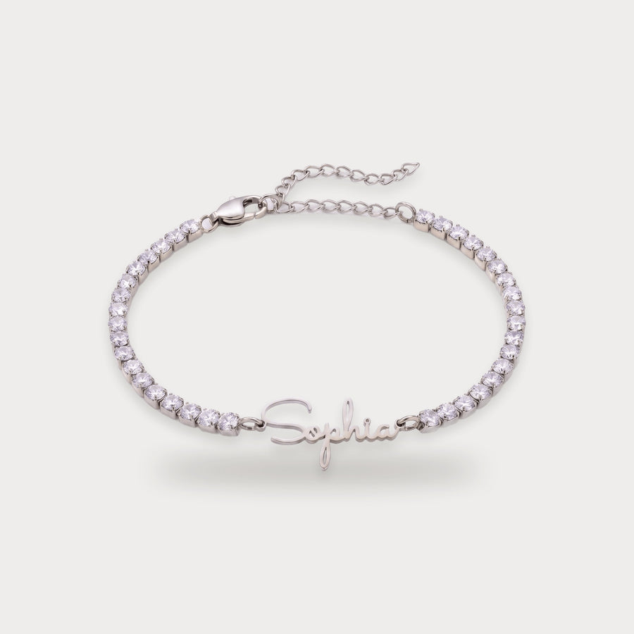 Personalized Stainless Tennis Bracelet