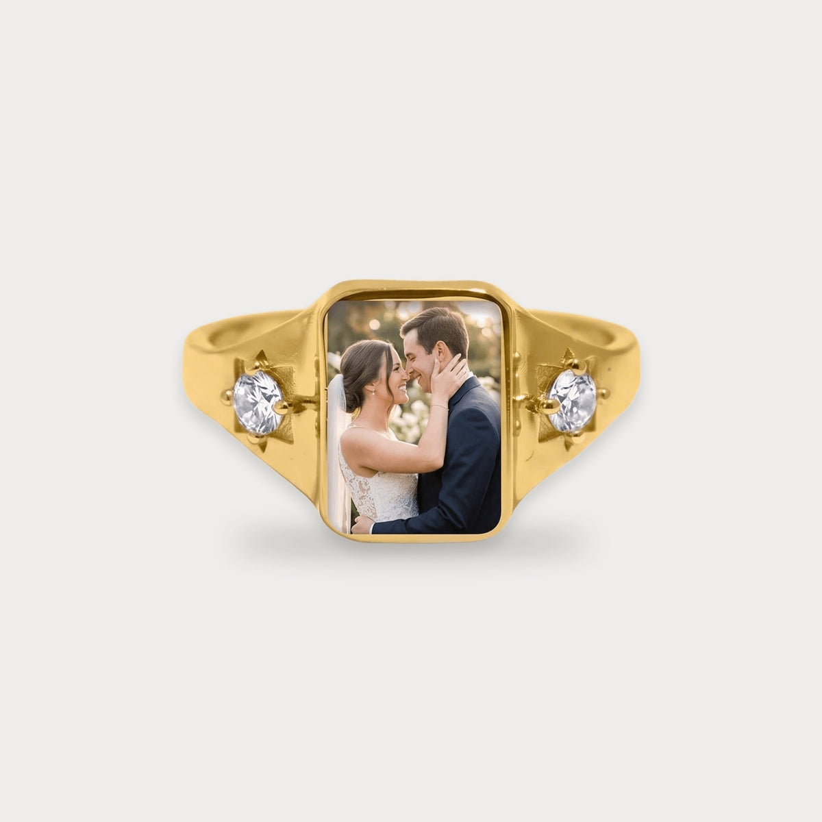 Photo Birthstone Signet Ring studio photo